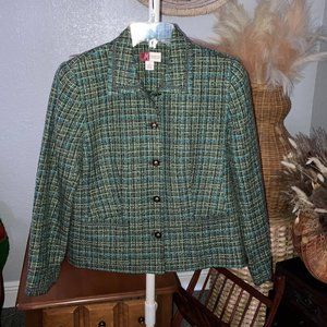 Women’s Sz. 8 Jennifer Moore JM Collection Collared Button-Down Blazer Jacket